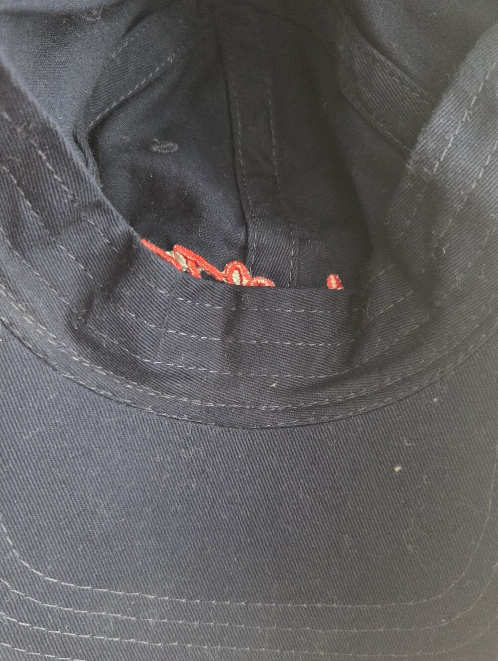 Lacoste Navy Cap with Red Script Logo - Picture 9 of 10